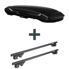 Dachbox Thule Motion 3 XXL Low + Dachträger Menabo für Opel Astra G Caravan F35
