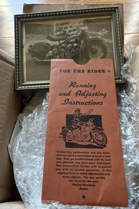1939 Rare Harley Davidson 74” & 80” Running And Adjusting Instructions