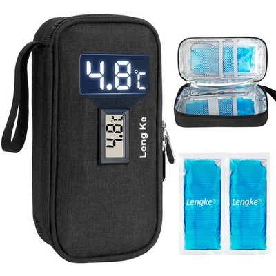 SUNMON Insulin Kühltasche mit Temperaturanzeige, TSA genehmigt Medikamenten K...