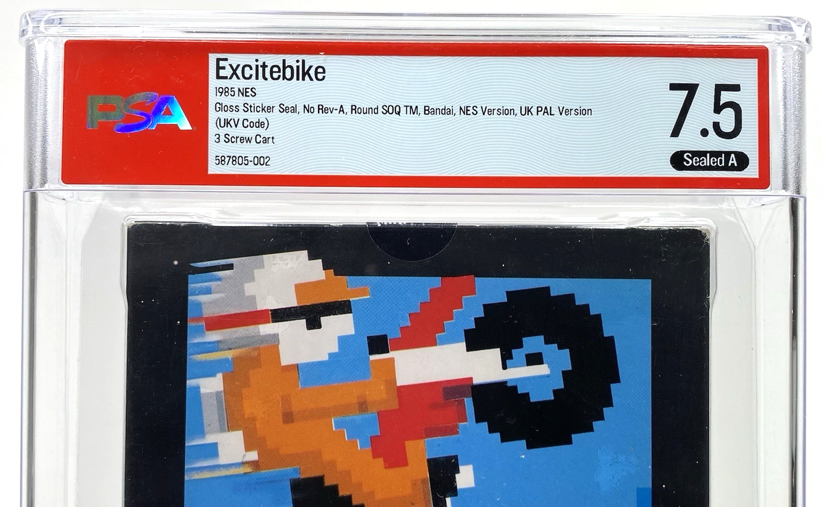 Excitebike Nintendo NES Brand New 1985 Factory Sealed Gloss PSA