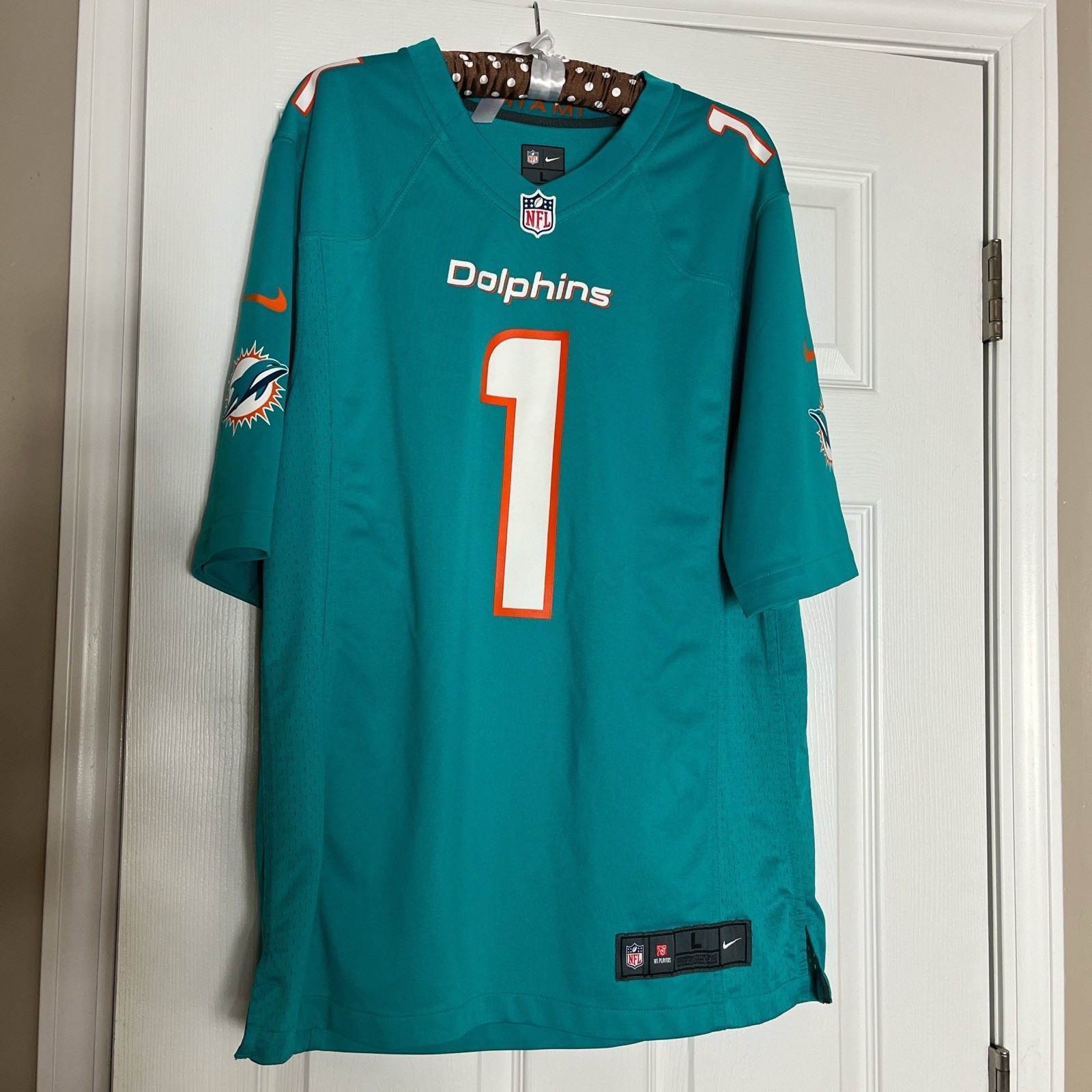 NWOT Nike Miami Dolphins Tua Tagovailoa Game Jersey Men’s Size Large