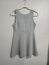 FOREVER 21 Women's Gray Fit & Flare Sleeveless Dress M Rayon Nylon Spandex