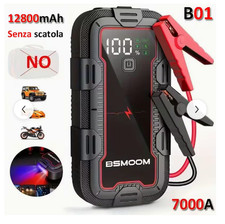 Avviatore Auto 12V 7000A 12800mAh Booster Batteria LED/LCD Starter Emergenza