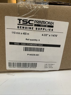 TSC Printronix 8050-SWX Standard 110mm X 450 m  4.33  X 1476 