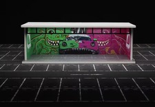 Diorama 1/64 Car Garage Model LED Lighting Parking Lot Display Porsche Roxy/Rexy
