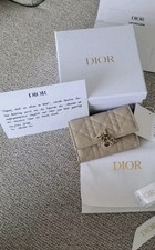 Dior Portmonaie Geldbörse Lammleder Puderbeige, FullSet NEU mit Rechnung NP490€