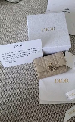 Dior Portmonaie Geldbörse Lammleder Puderbeige, FullSet NEU mit Rechnung NP490 