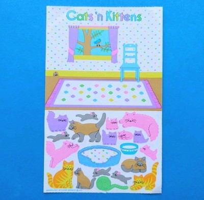 Stickeralbum Sticker Vintage 90er Jahre Sandylion Activity Katzen Cats 'n Kitten
