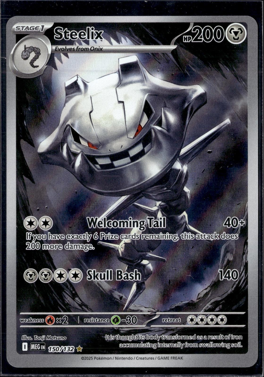 Steelix 150/132 Illustration Rare Mega Evolution Pokemon Holo Near Mint
