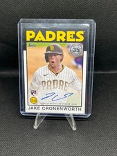 2021 Topps Jake Cronenworth RC ON-CARD AUTO #86A-JCR 1986 Design Padres Rookie. rookie card picture