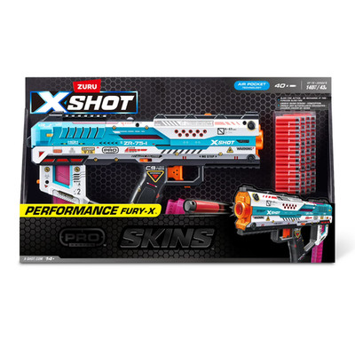 XSHOT SKINS Pro Series Fury-X by ZURU with 40 Darts, Air Pocket Technology