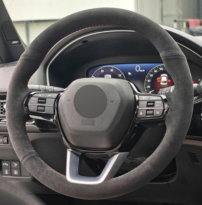 Alcantera Steering Wheel Cover Real Leather Wheel Wrap for HONDA CIVIC 11 XI J