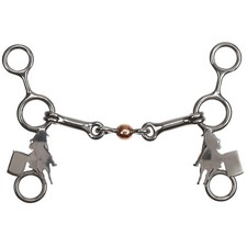 Fast Turns Stainless Steel JR Cowhorse Bit with Dog Bone and Copper Roller