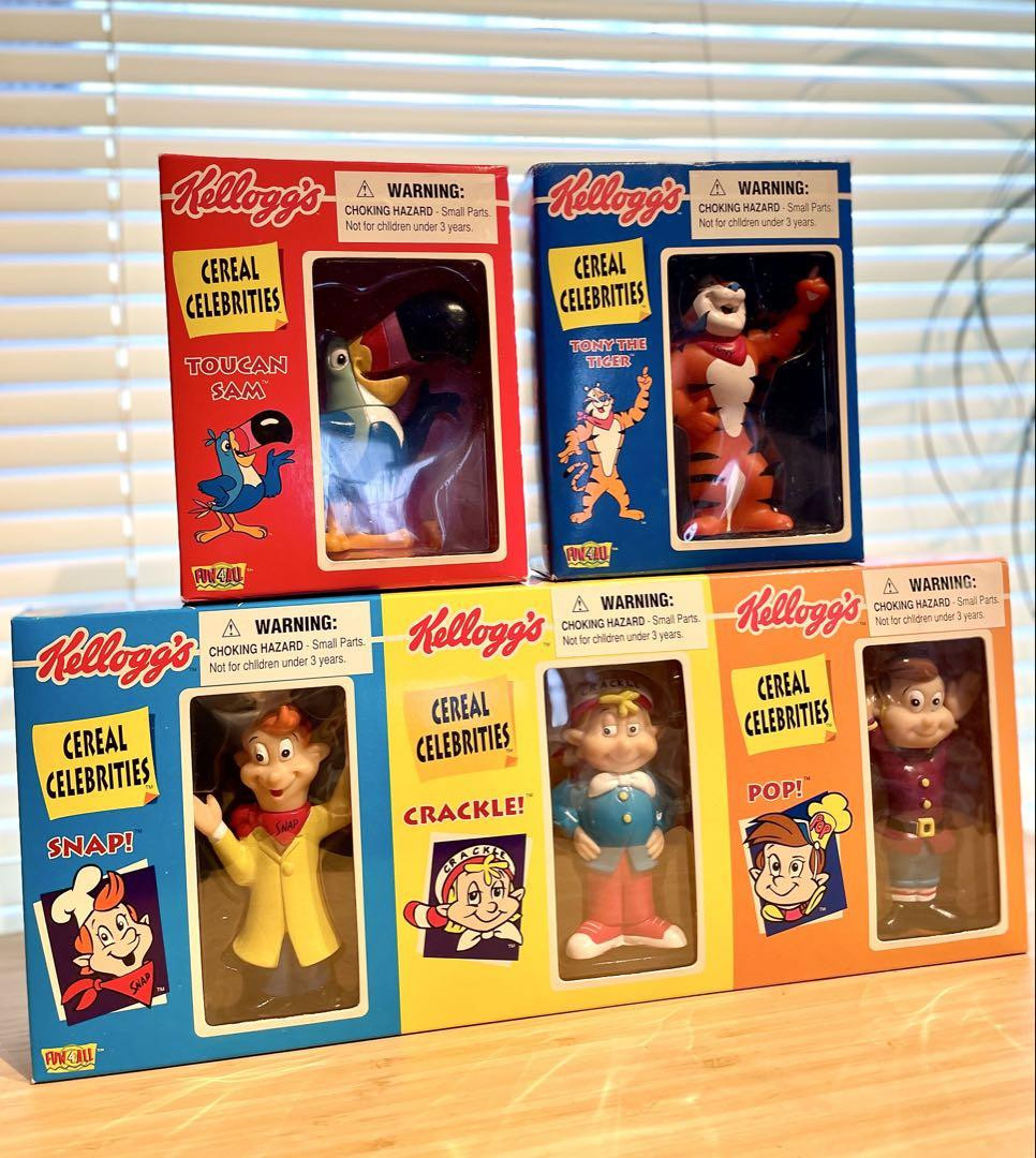 Kellogg's Cereal Celebrities フィギュア全5体セット Kellogg's/ケロッグ・CEREAL CELEBRITIES/シリアルセレブリティ