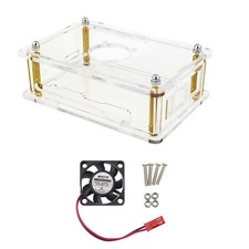 Acrylic Enclosure Clear Box Protective Shell Cover  Cooling Fan for Orange Pi 5