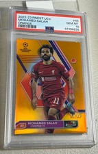 2022-23 Topps Finest UCC Mohamed Salah #45 Orange Refractor /25 PSA 10