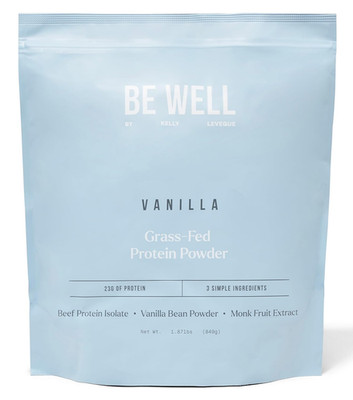 Be Well by Kelly Vanilla Grass-Fed Beef Protein Powder, 23G of Protein & Zero Ca