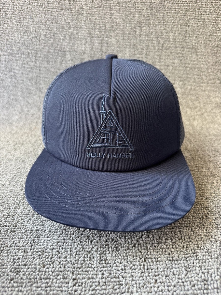HELLY HANSEN Outdoor Trucker Cap Snapback Flat Brim Navy Blue One Size