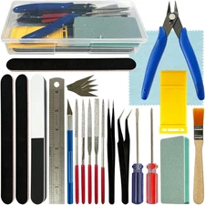 Modeler Basic Tools Kit Hobby Building Tools with Plastic Case Miniature Handmad