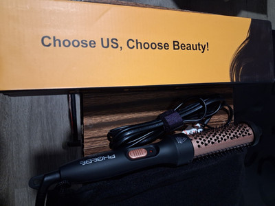 PHOEBE Hot Air Brush Dryer Blowout Hair Styler, Black/Rose Gold