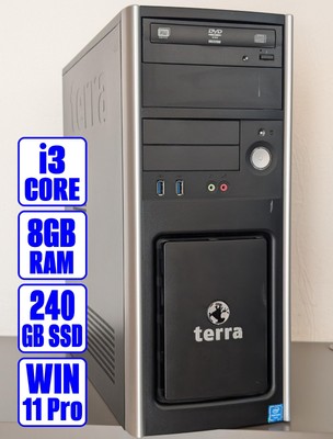 Terra PC 4000 Intel Pentium Gold G5400 3.70GHz, 8GB RAM DDR4, 240GB SSD, Rechn.