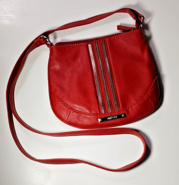 Nine West Faux Leather Red Maroon Y2K Fashion Vintage Crossbody Shoulder Bag
