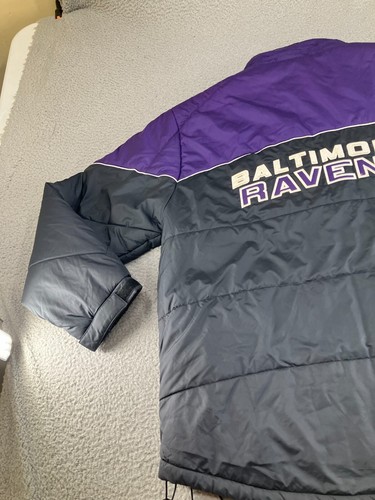Baltimore Ravens Bomber Giacca Uomo Medium Nero Reebok Puffer NFL Calcio - Foto 15 di 23