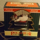 Vintage 1994 Coca Cola Polar Bear Collection Christmas Ornament Downhill Sledder