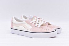Women's Vans Sk8-Low 2-Tone Suede Lace Up Skate Shoes Rose Smoke Pink, Size 6.5