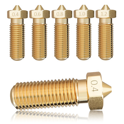 5x Nozzle passend für E3D Volcano Sidewinder Genius Hotend 0,4mm 1,2mm Düse