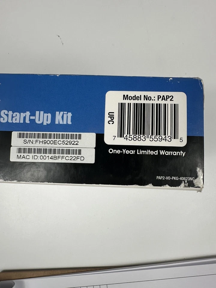 Linksys Phone Adapter Vonage With 2 Port Voice Over IP PAP2 Start Up Kit - Image 4 of 4