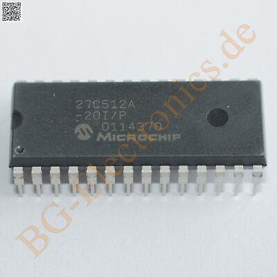 CMOS EPROM DIP-28 NEW! 64K x 8 Microchip 27C512A-20I/P 512K