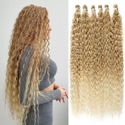 30inch Long Curly Bundles Hair Extension Synthetic Curls Fake Hair