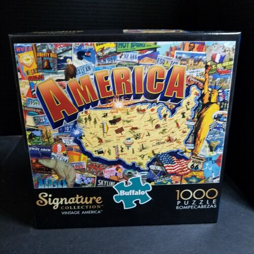 Puzzle vintage America 1000 pezzi collezione firma America bufalo - Foto 1 di 6