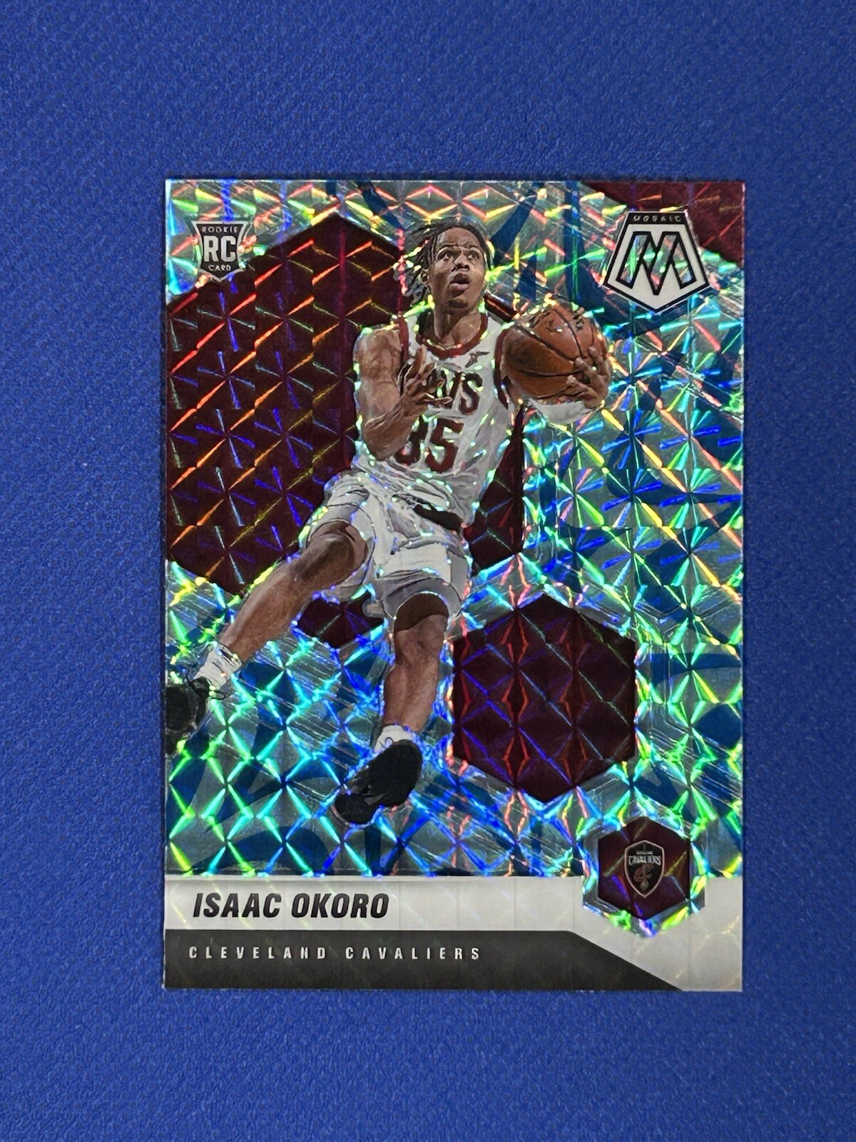 2020-21 Panini Mosaic Rookie Reactive Blue Prizm #212 Isaac Okoro Rc
