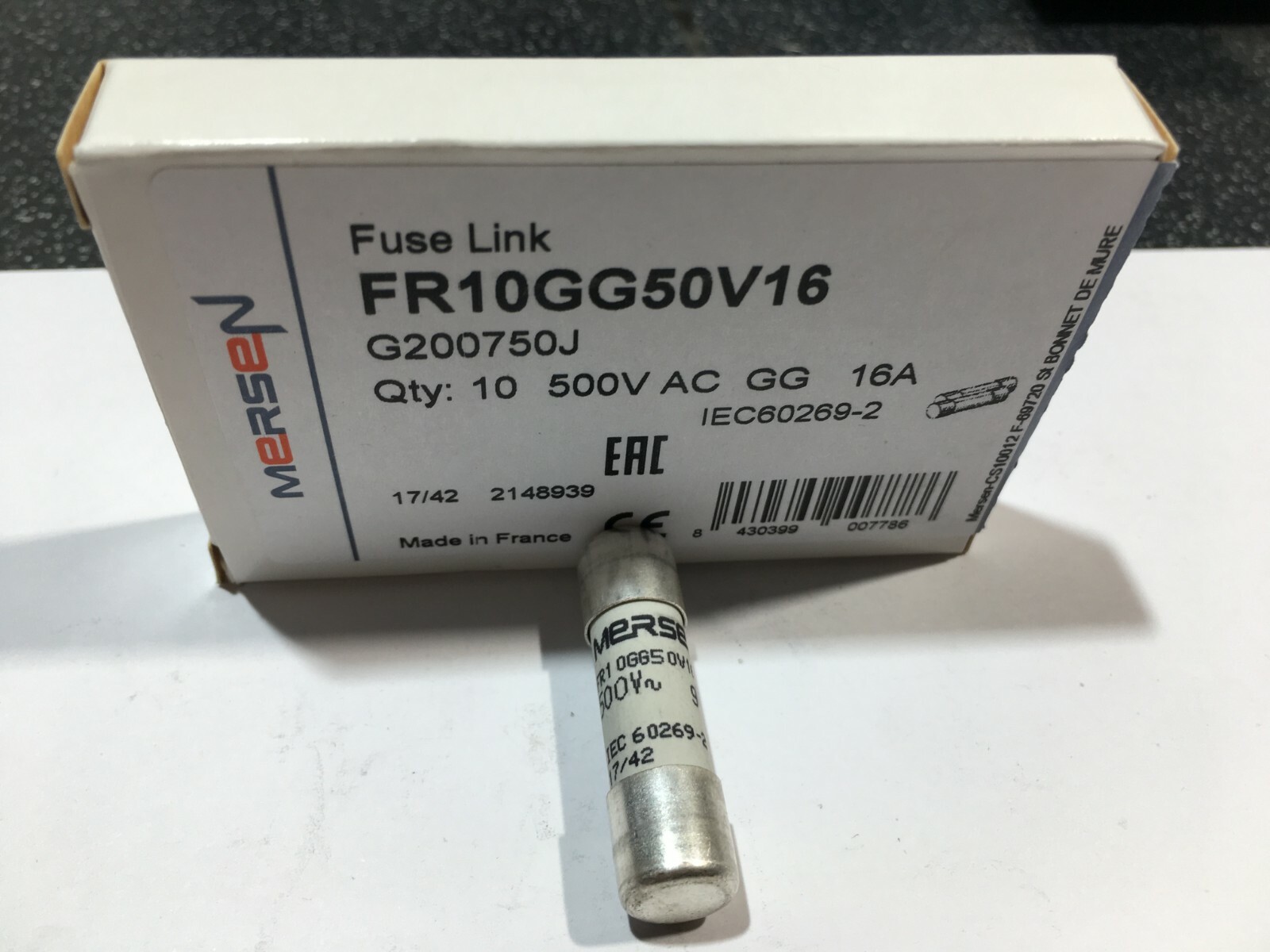 Ferraz Shawmut MERSEN FR10GG50V type gG Fuse 10x38mm Pick Your A Rating