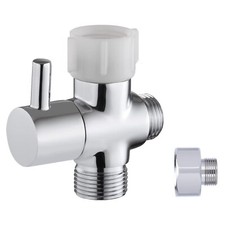 Bidet T adapter with shut off brass valve 7/8 x7/8 x1/2 or 3/8 tee connector