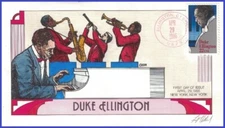 USA8 #2211 U/A COLLINS HAND PAINTED FDC   Duke Ellington