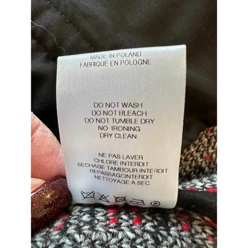 IRO Carene Tweed Jacket Blazer Knit Knotted Boucle Red Black Wool Blend Size 10 - Picture 9 of 12