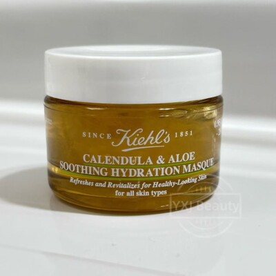 New Sealed Kiehl's Calendula & Aloe Soothing Hydration Mask Travel Size 28 ml