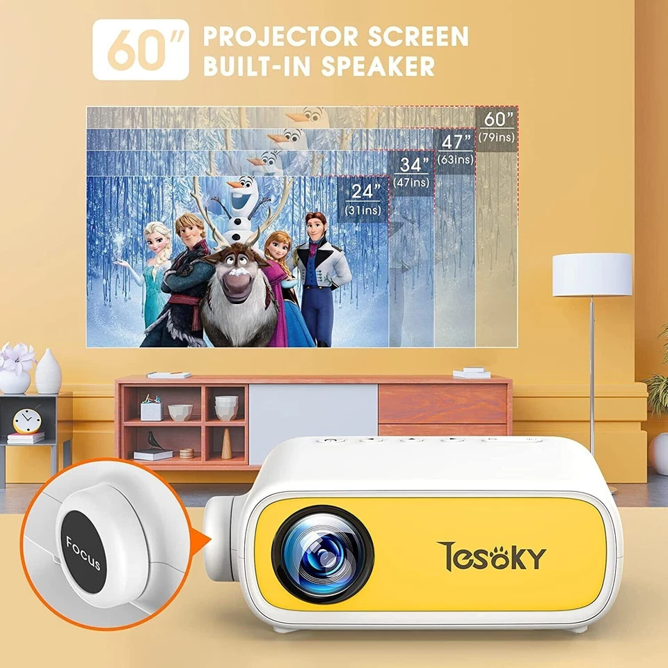 Portable Projector mini Projector for Smart Home 1080P Full HD Mobile Projector - Image 2 of 4