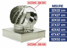 CAPPA FUMAIOLO ACCIAIO INOX QUADRATA COMIGNOLO GIREVOLE ANTIVENTO 16111V