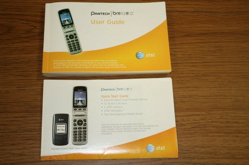 PANTECH Breeze II P2000 MOBILE PHONE Manual and Quick Start Guide ~ AT&T