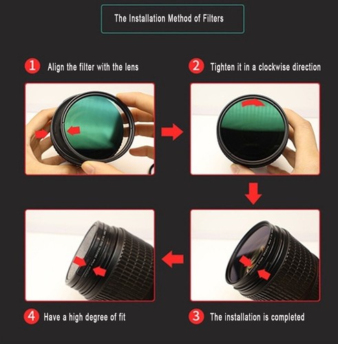 52mm/58mm HD Objektiv Filter und Zubehör Kit UV CPL FLD Macro Close Up ND2 ND4 ND8 - Bild 11 von 13