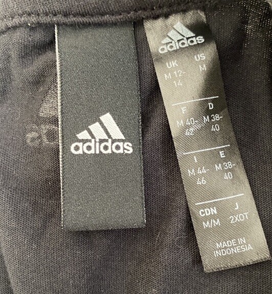 adidas Knot Logo Tank Top Black Womens Medium Cross Hem Cropped eBay