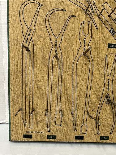 Vintage Proto Tools Händler Präsentationsständer - Plektren - Zangen etc. Panel No 65 - Bild 4 von 5