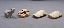 Baby Elephants Figurine, Handmade, Peru, EUC + other 3 elephant figures unknow