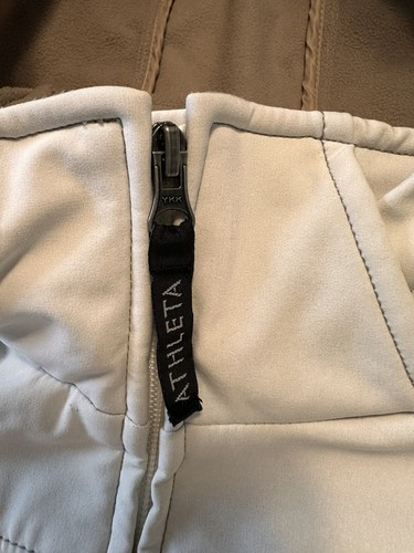 Athleta Shelter Cove Jacket Womens Small Beige Rain Fleece Lined Travel - Picture 7 of 10