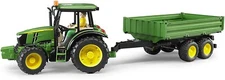 Bruder Toys John Deere 5115M Farming Vehicle with Trailer 09816