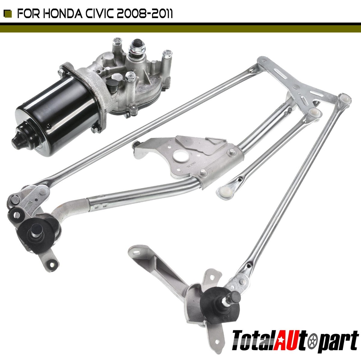 Windshield Wiper Linkage Assembly w/ Motor for Honda Civic
